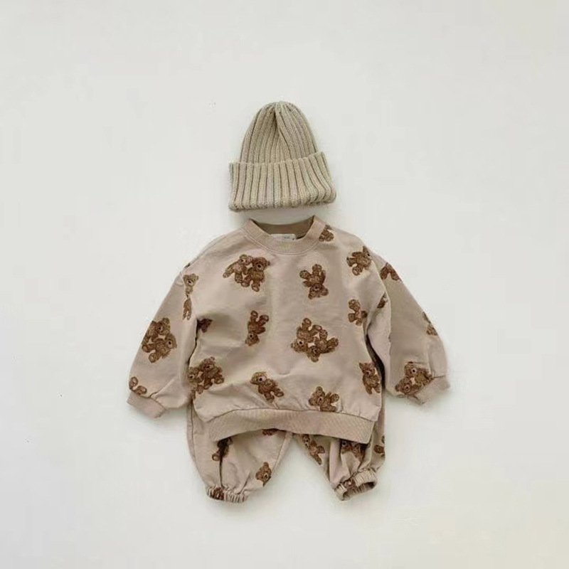 Cute Cartoon Baby And Toddler Full Print Two Piece Bear Set - Image 2