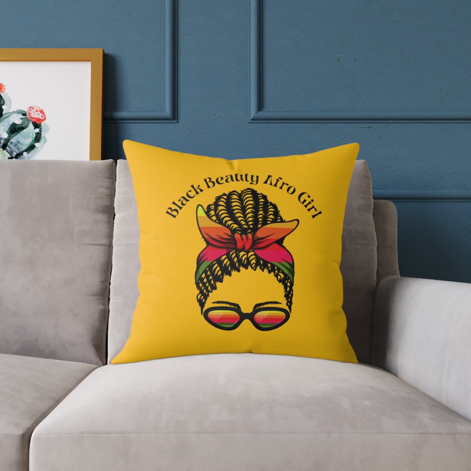 Jamaica Reggae Rasta Music Spliff Cannabis Square Poly Canvas Pillow 08 - Image 11