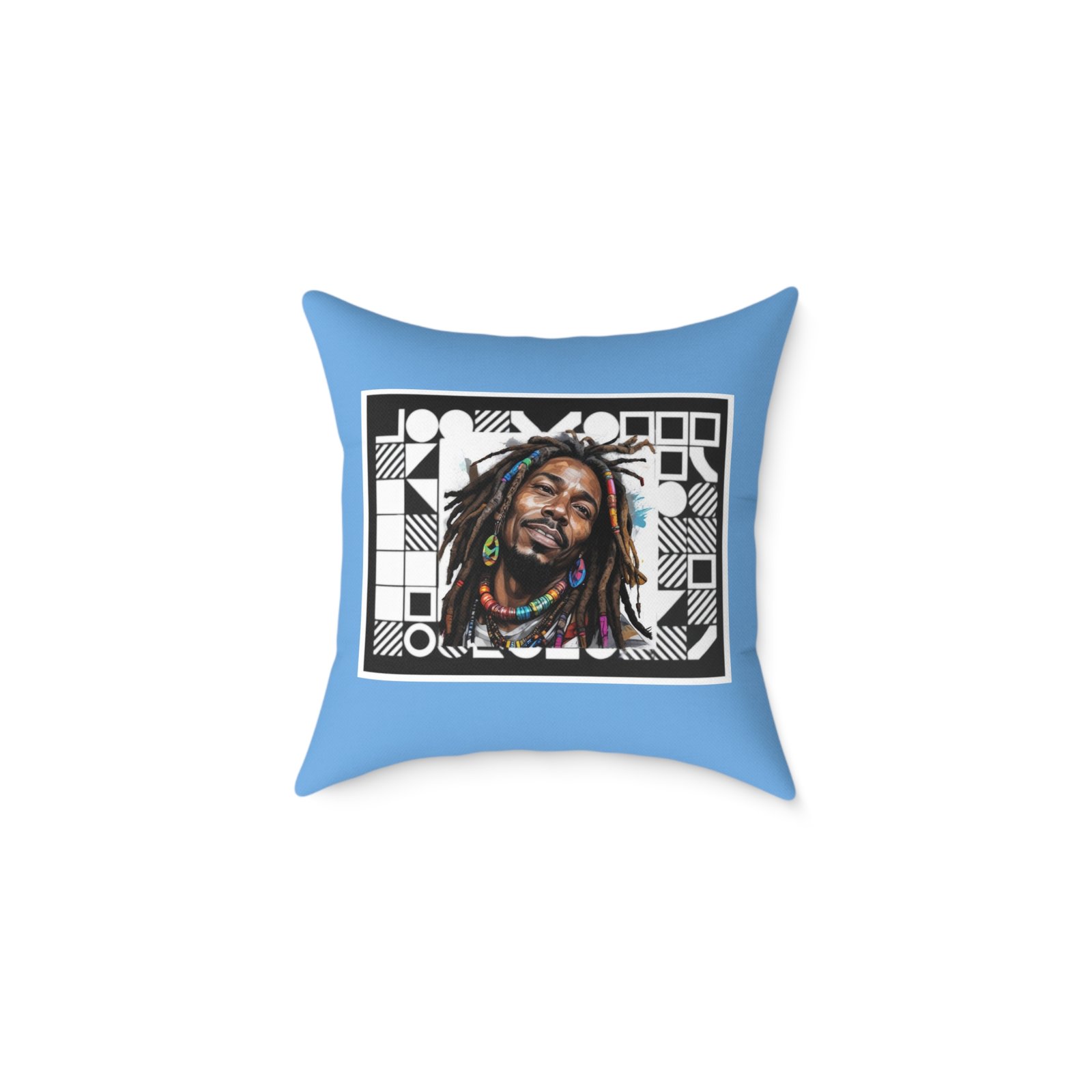 Rastafarian Square Poly Canvas Pillow - Image 5