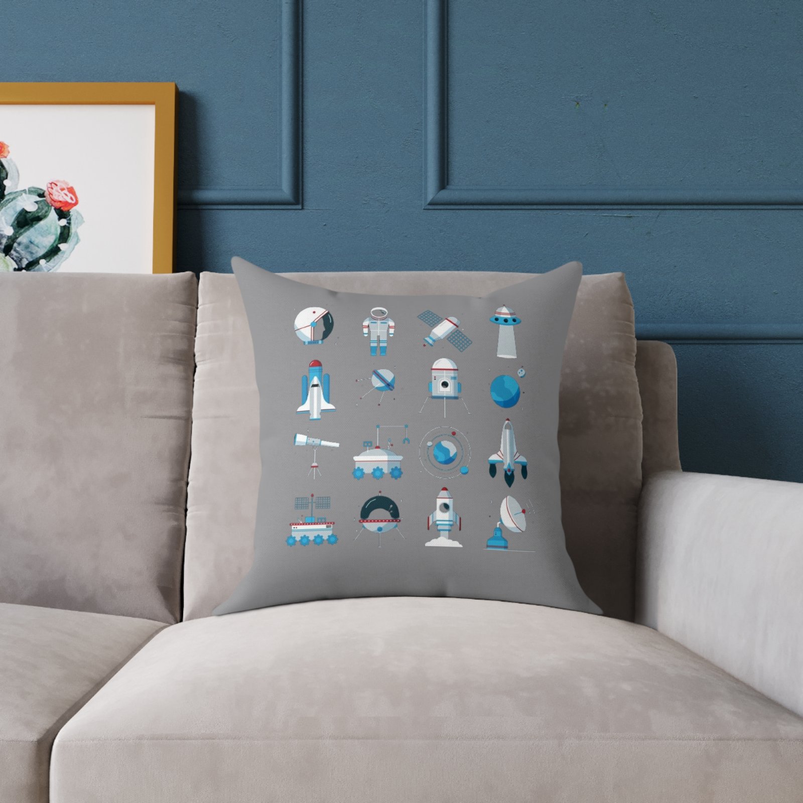 Outer Space Square Poly Canvas Pillow - Image 7