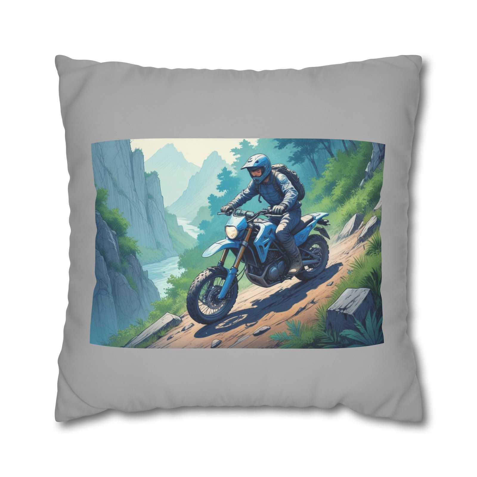 Scrambling Bikes Square Poly Canvas Pillowcase - Image 17