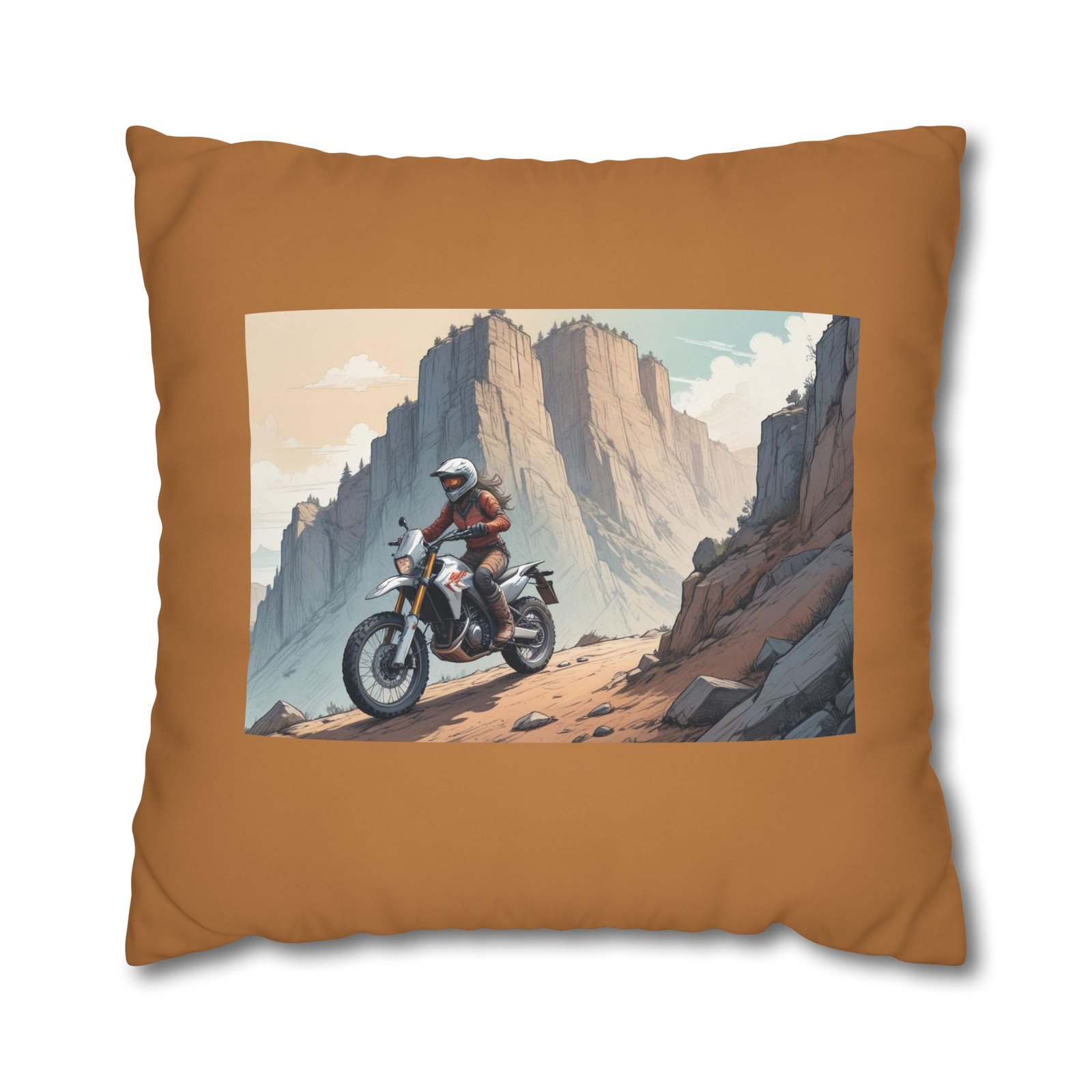 Scrambling Bikes Square Poly Canvas Pillowcase - Image 17