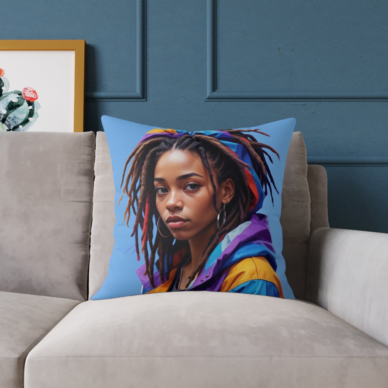 Zara Square Poly Canvas Pillow - Image 11