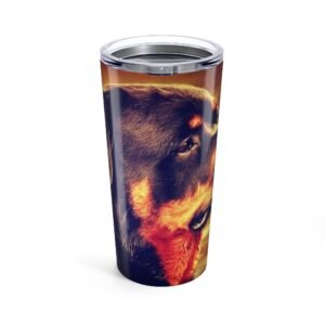 Rottweiler Dog Lover Tumbler | Green Pet Design | Perfect Gift for Animal Enthusiasts