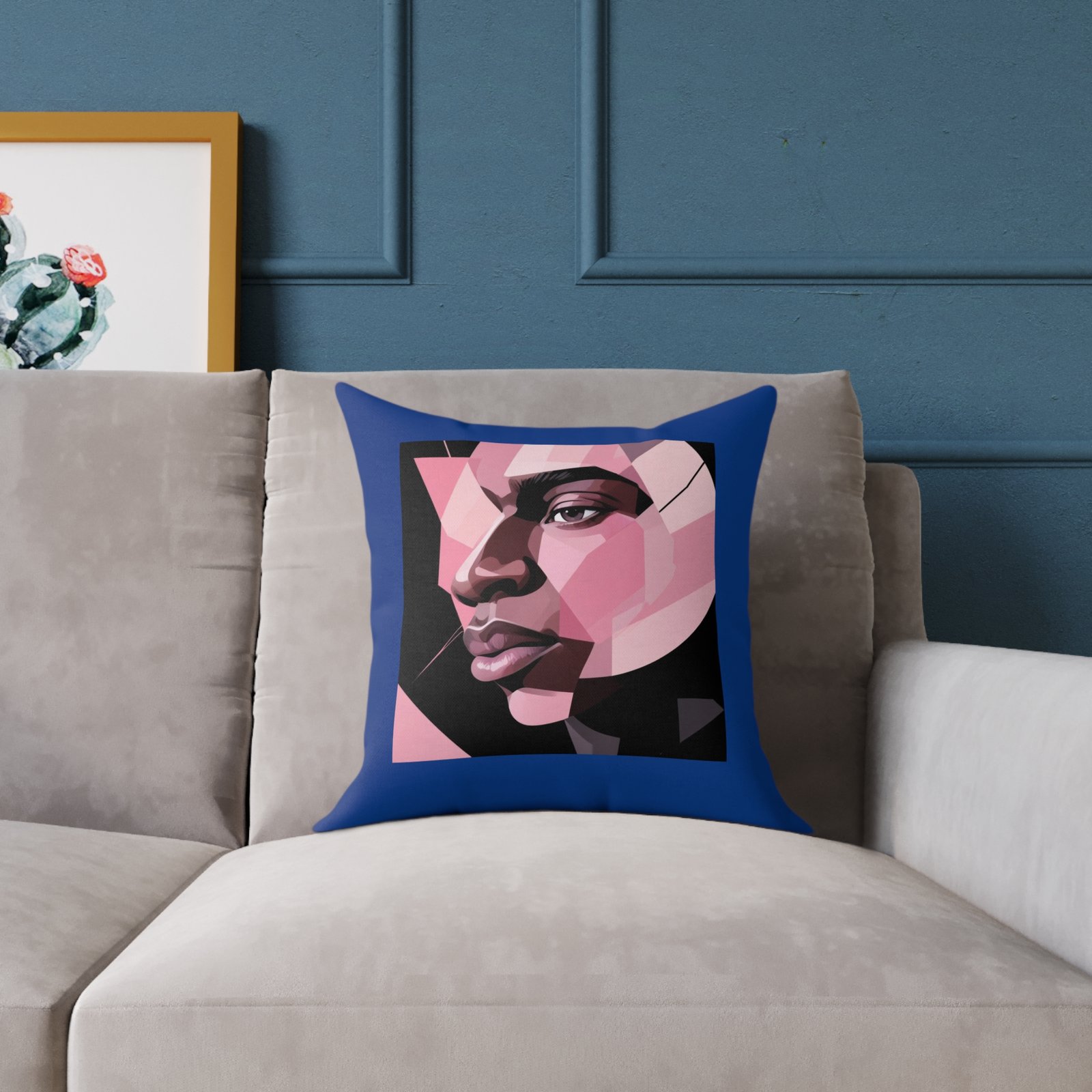 Abstract Square Poly Canvas Pillow - Image 3