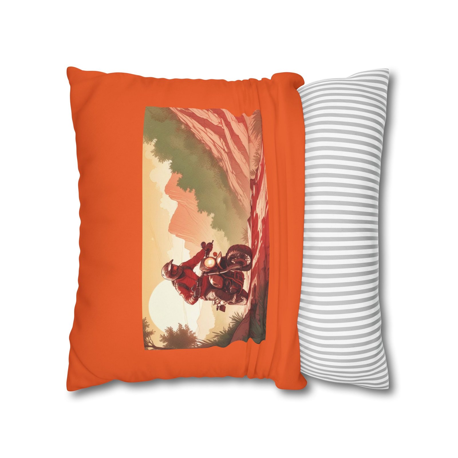 Scrambling Bikes Square Poly Canvas Pillowcase - Image 10
