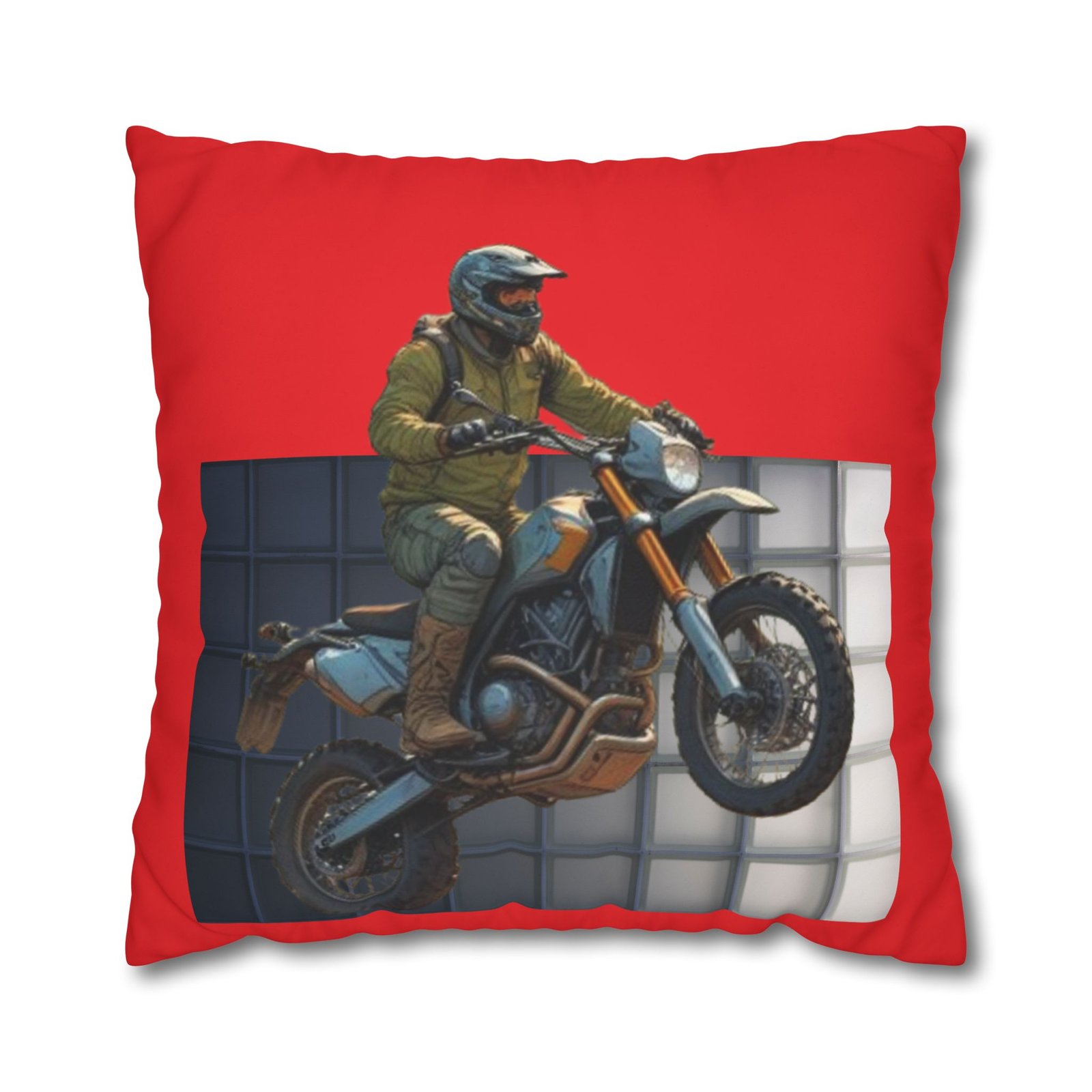 Scrambling Bikes Square Poly Canvas Pillowcase - Image 17