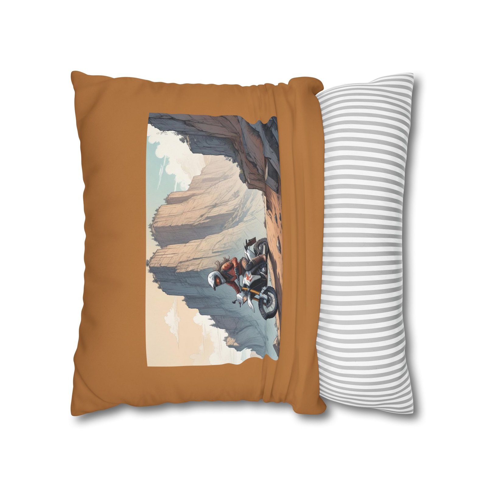 Scrambling Bikes Square Poly Canvas Pillowcase - Image 10