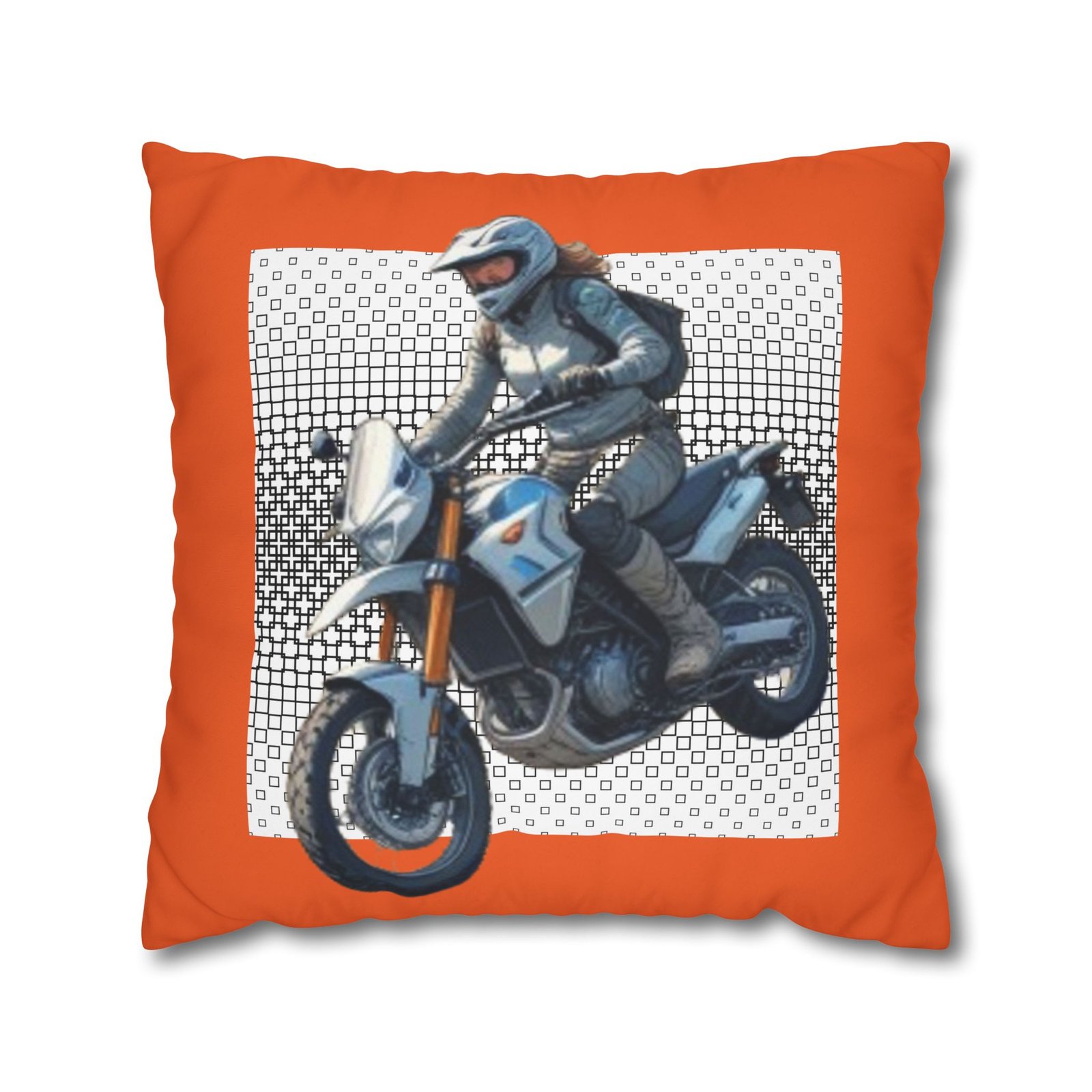 Scrambling Bikes Square Poly Canvas Pillowcase - Image 13