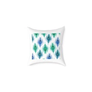Pea cock Prin t Cushion G ift Square Poly Canvas Pillow Pea cock Prin t , G ift Cushion, Lounge Cushion, Bedroom Cushion, Cushion G ift , ,