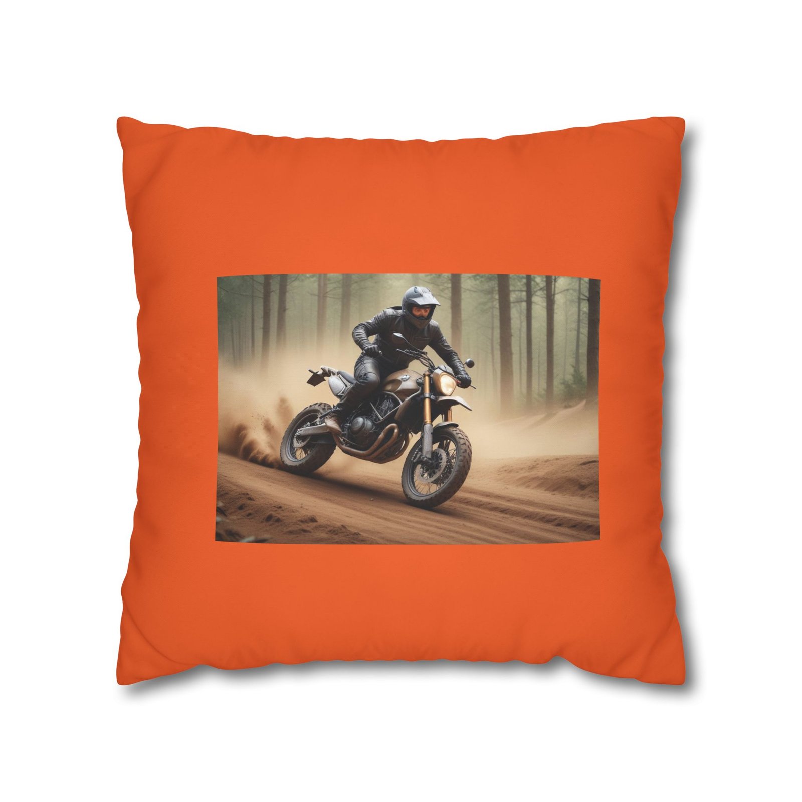 Scrambling Bikes Square Poly Canvas Pillowcase - Image 9