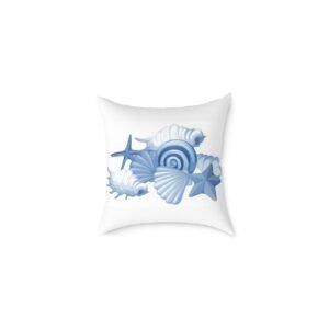 Sea shells Seaside Beach  Square Poly Canvas Pillow 08