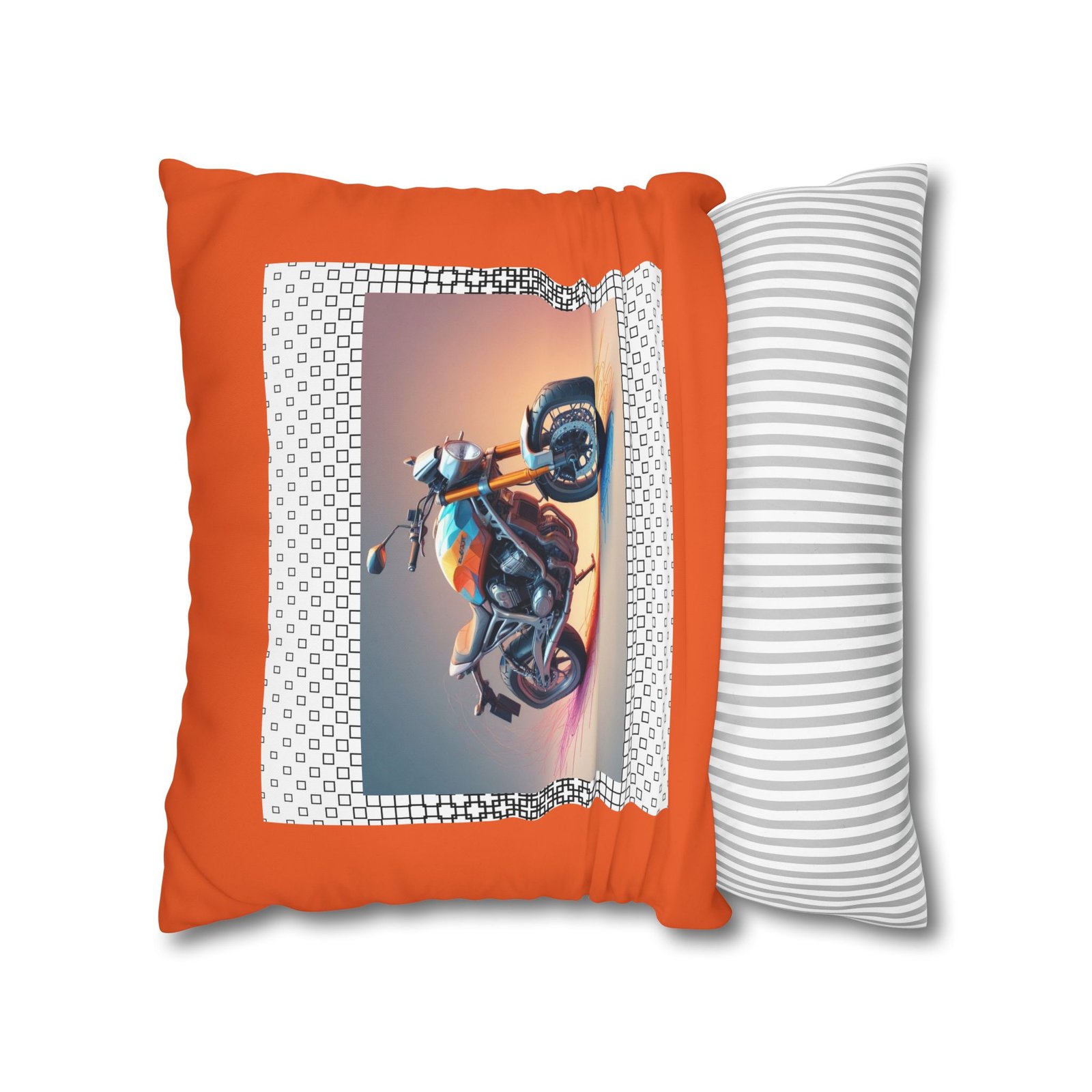 Scrambling Bikes Square Poly Canvas Pillowcase - Image 10