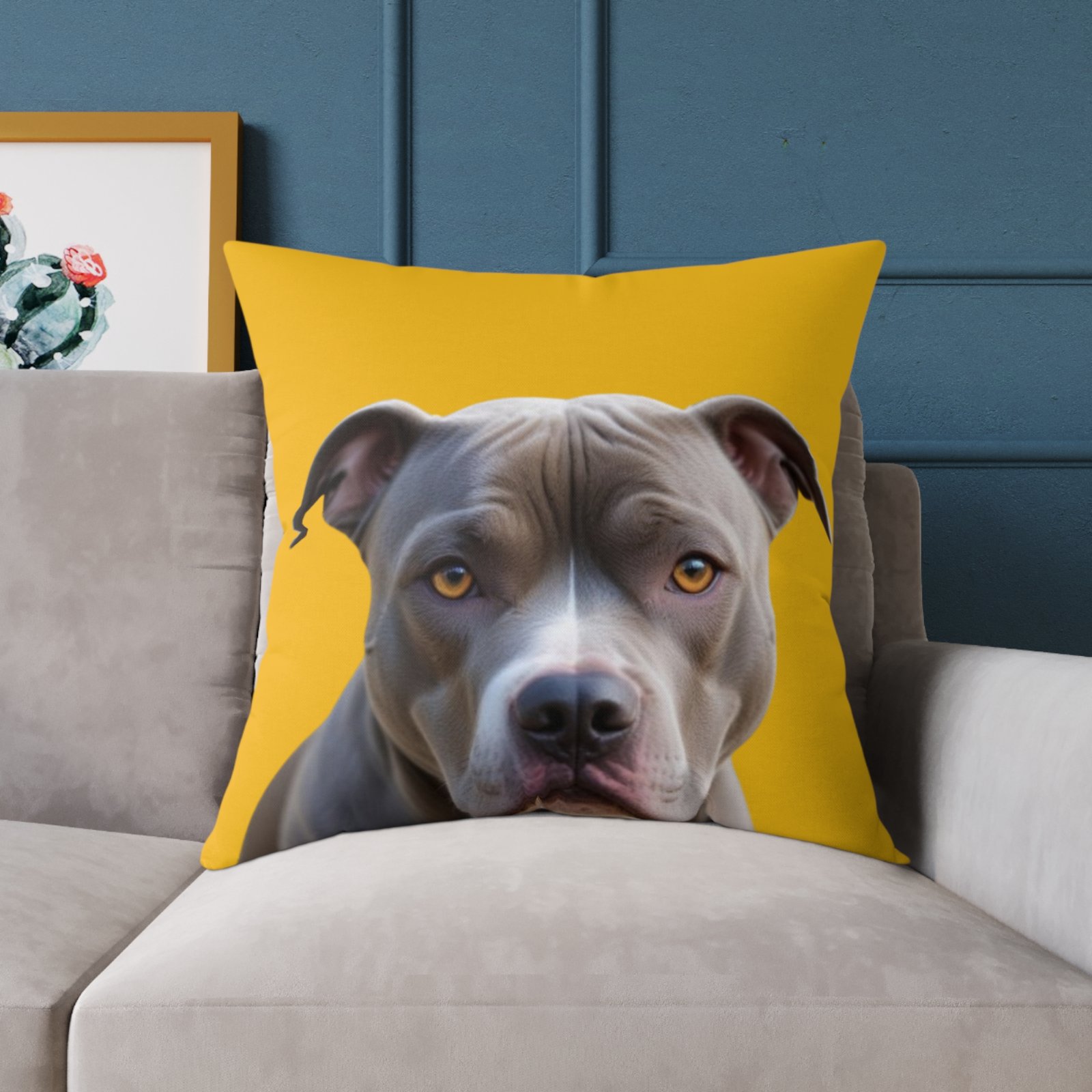 Staffordshire Bull Terrier Square Poly Canvas Pillow - Image 19