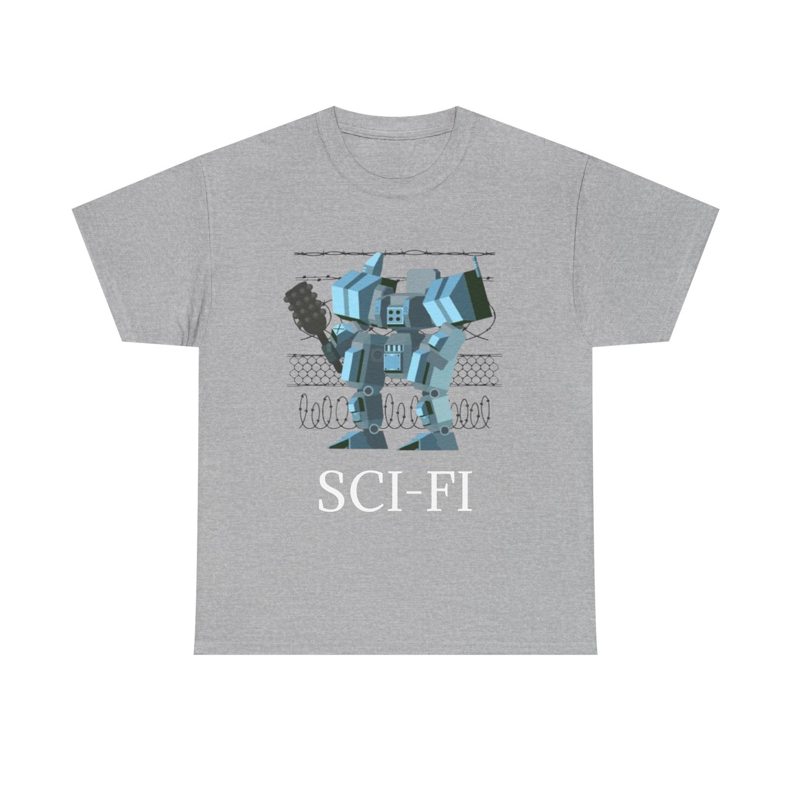 Sci-Fi Robot Futuristic Tee, Unisex Cotton T-Shirt, Geeky Clothing, Perfect Gift for Sci-Fi Lovers, Casual Wear, Unique Graphic Tee - Image 17