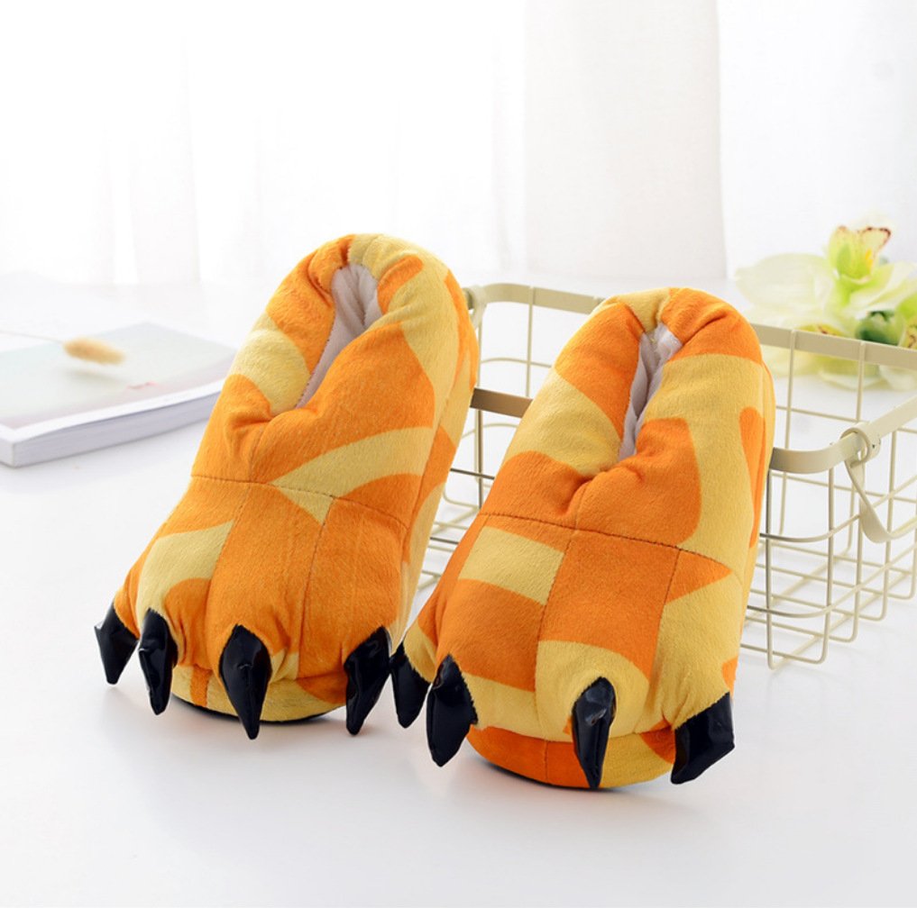Winter Soft Warm Dinosaur Paw Funny Slippers for Men Women Kids Parent-child Home House Slipper Shoes Room Cotton Shoes - Image 10