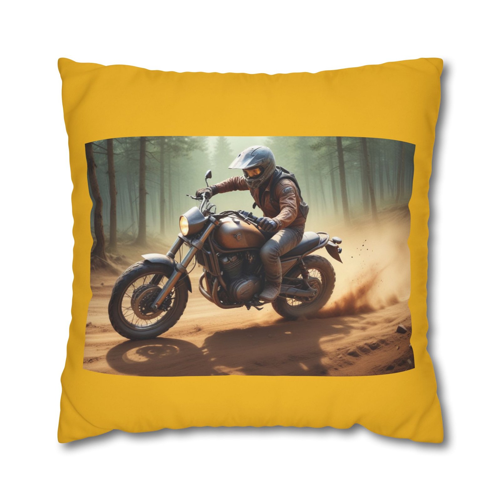 Scrambling Bikes Square Poly Canvas Pillowcase - Image 17