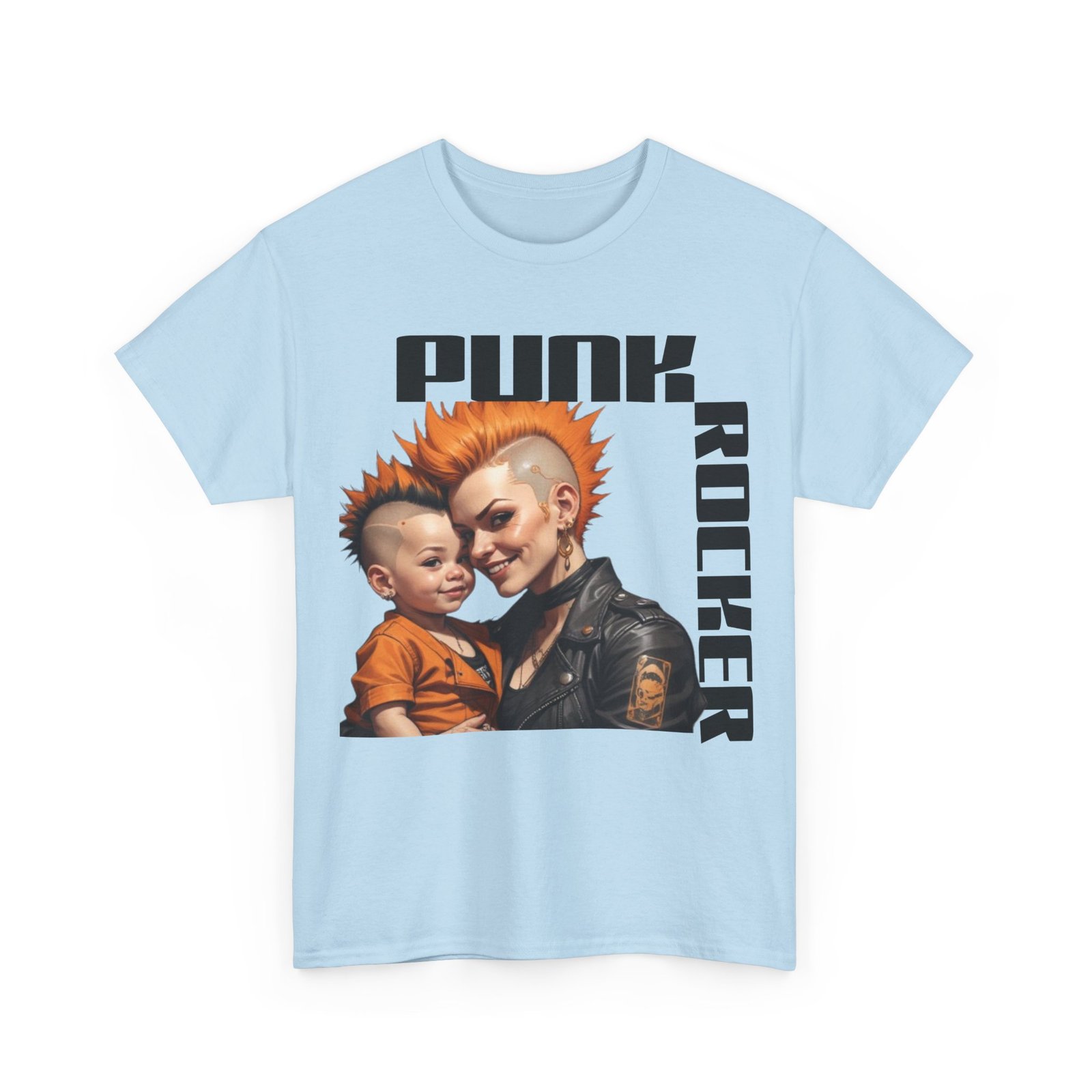 Punk Mother Daughter Father Son Grandparents Grandkids Matching Unisex Heavy Cotton Tee - Image 51
