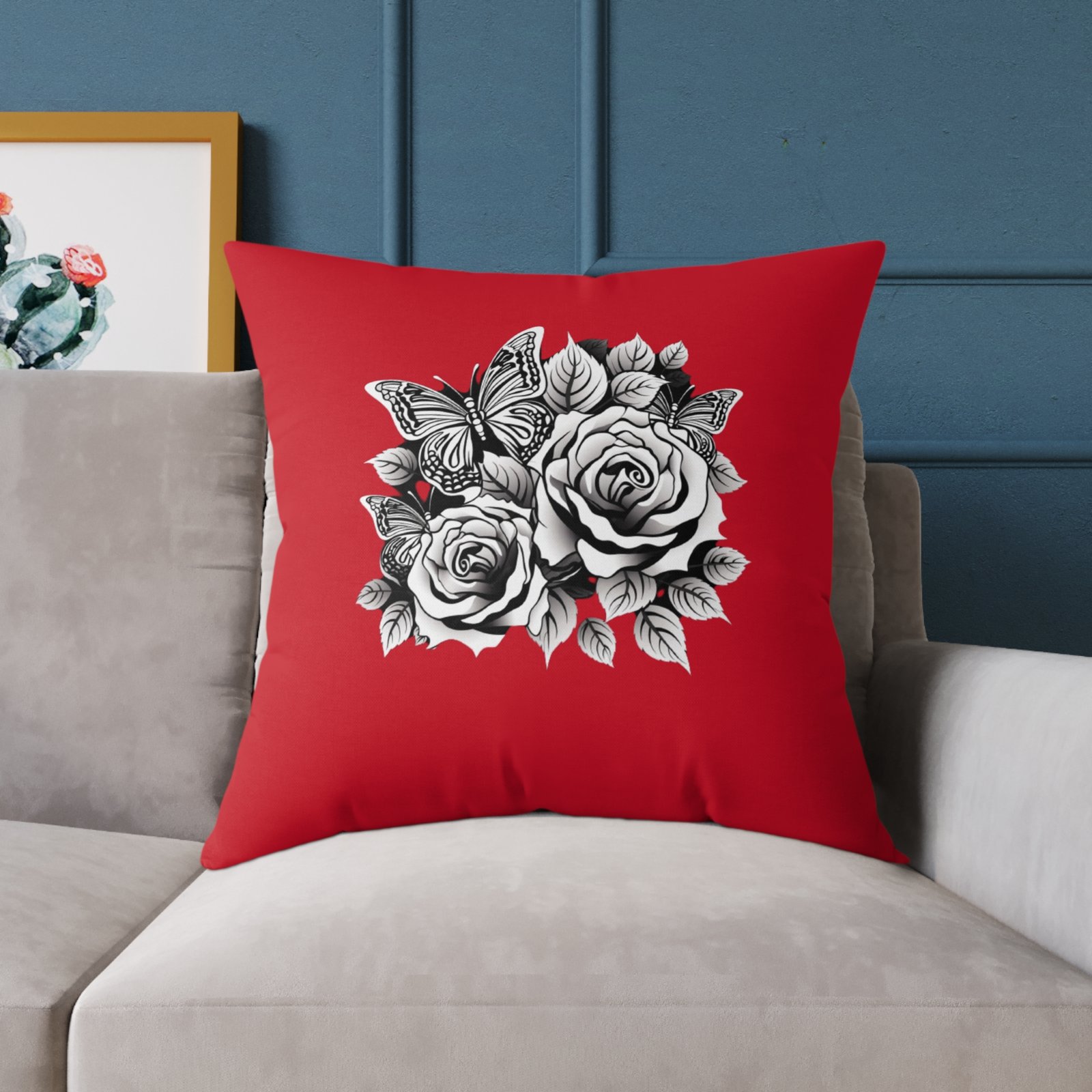 Butterfly Square Poly Canvas Pillow - Image 19