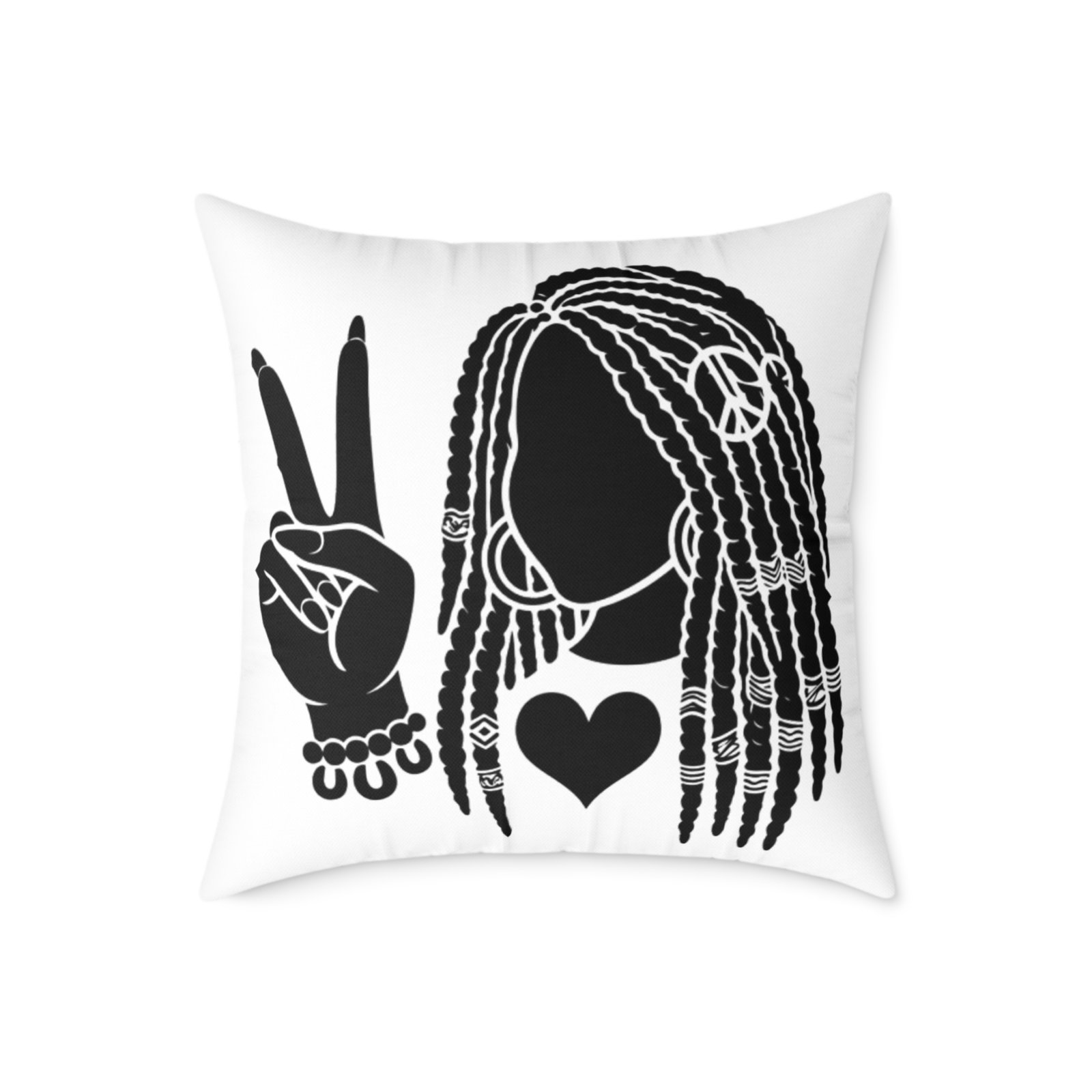 Jamaica Reggae Rasta Music Spliff Cannabis Square Poly Canvas Pillow 08 - Image 13