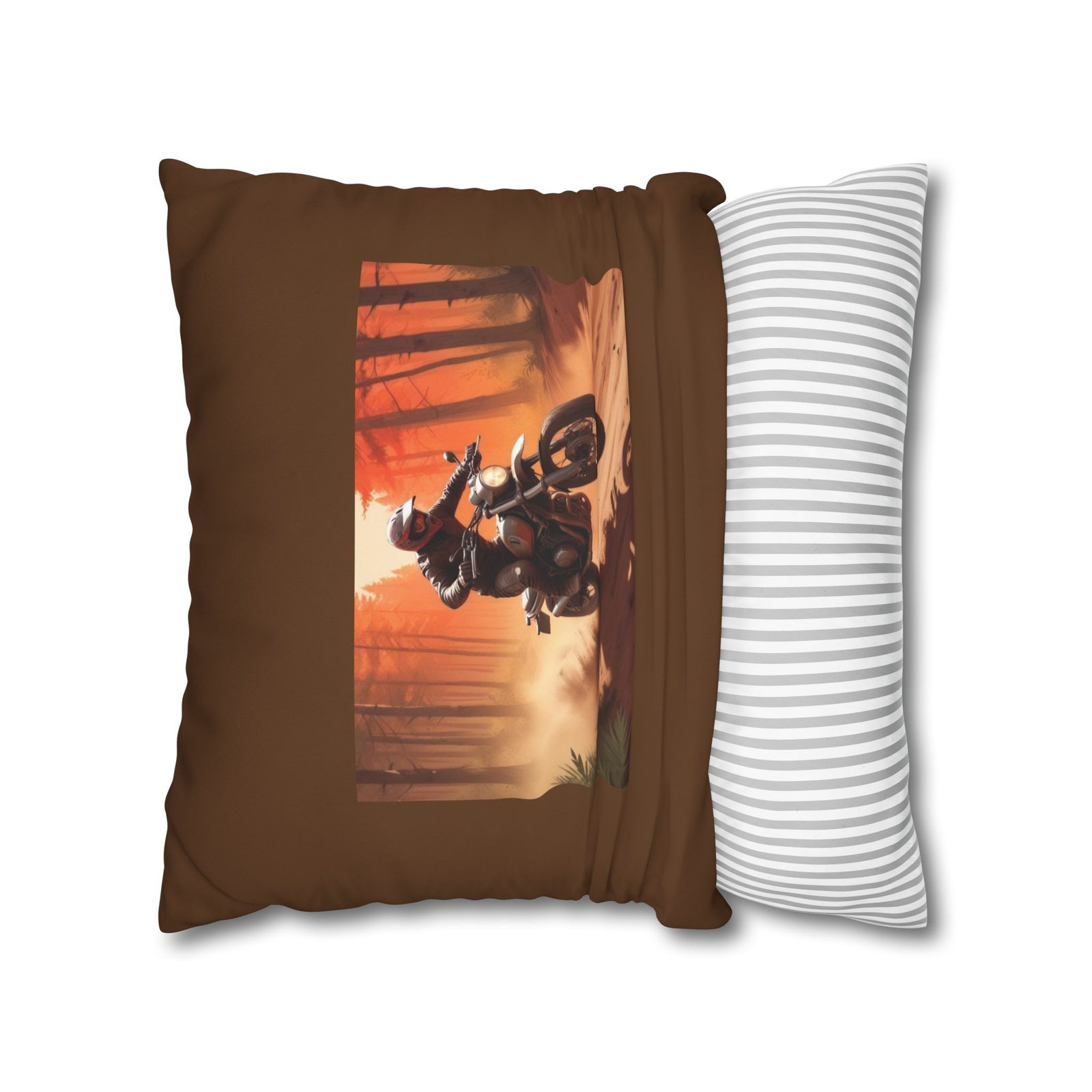Scrambling Bikes Square Poly Canvas Pillowcase - Image 10