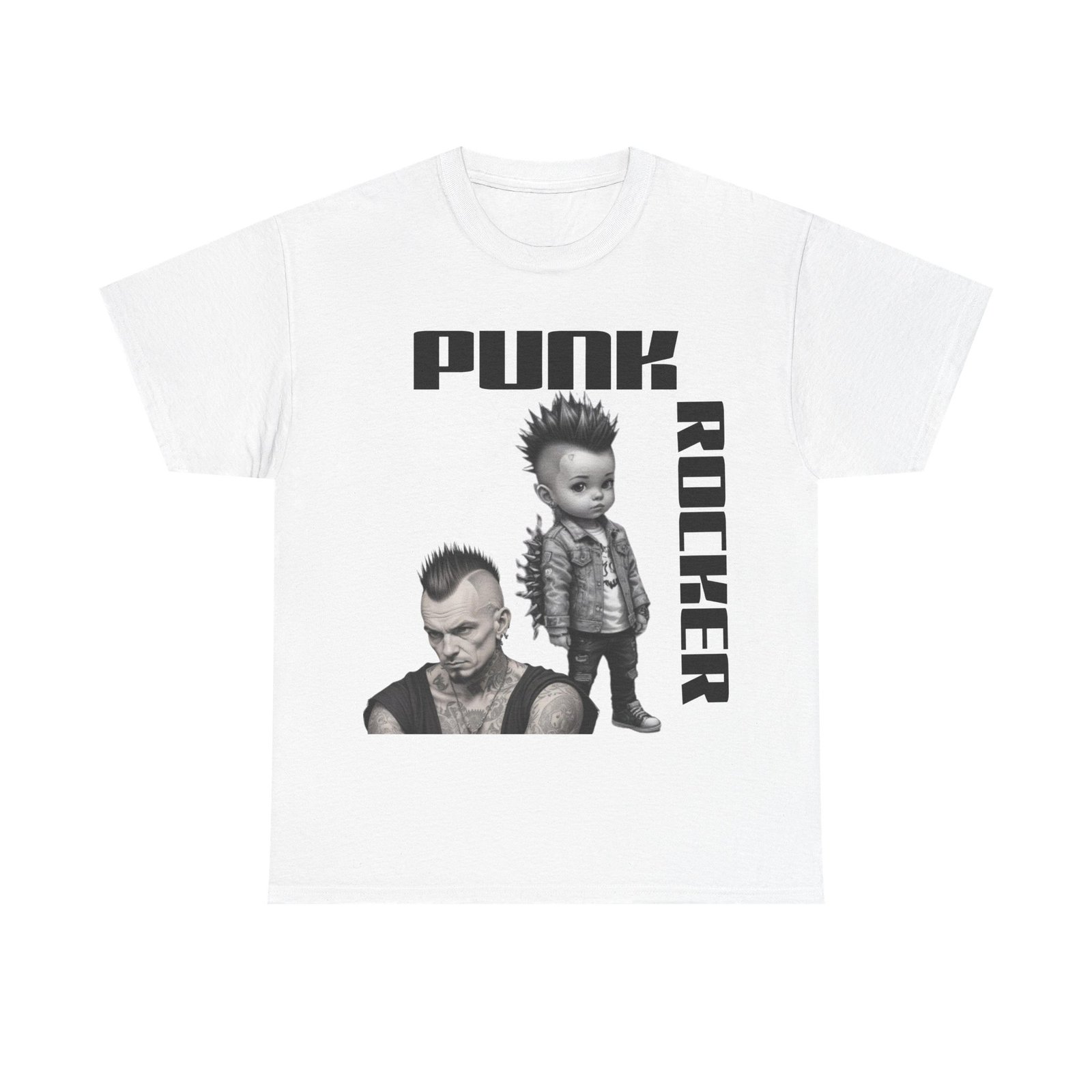 Punk Mother Daughter Father Son Grandparents Grandkids Matching Unisex Heavy Cotton Tee