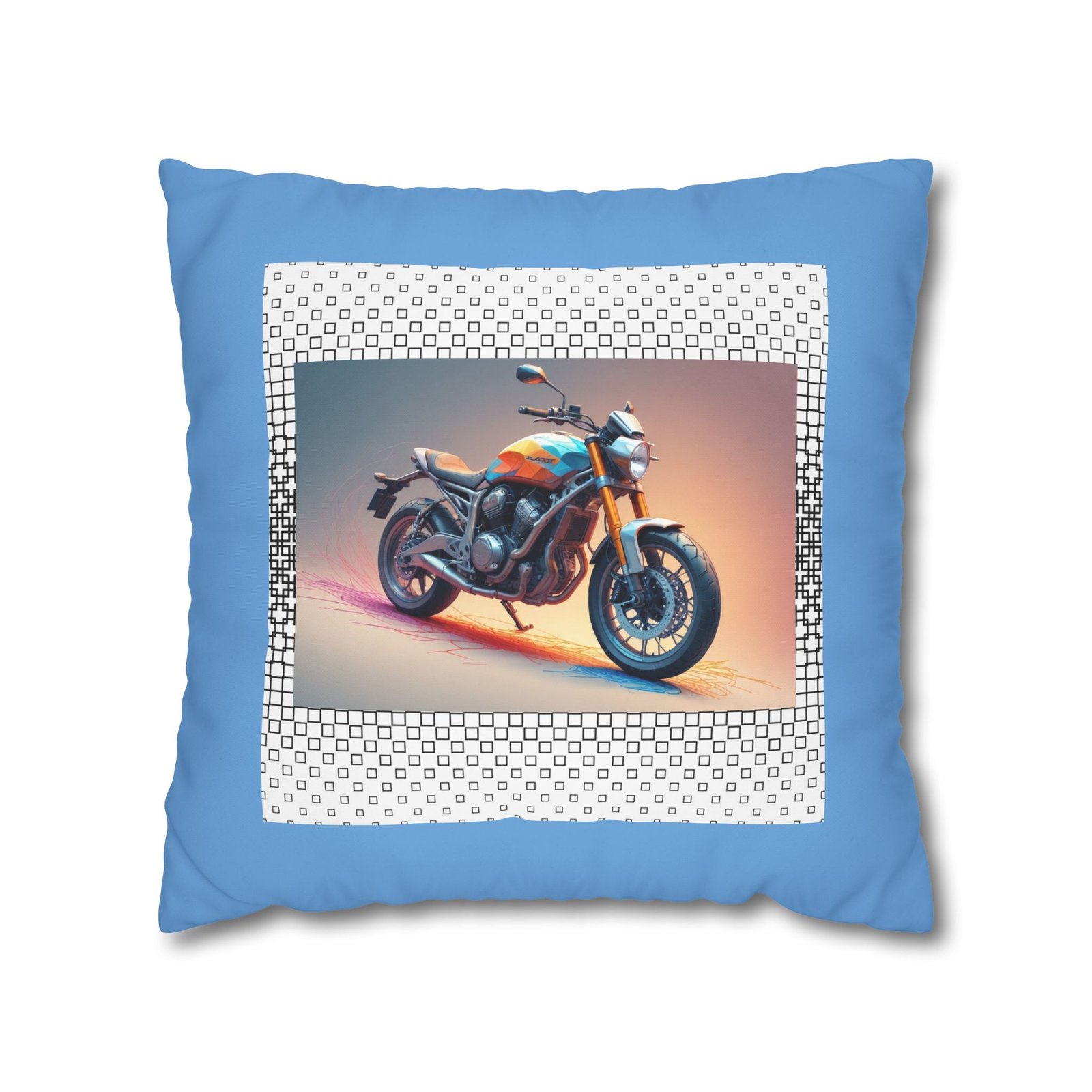 Scrambling Bikes Square Poly Canvas Pillowcase - Image 9