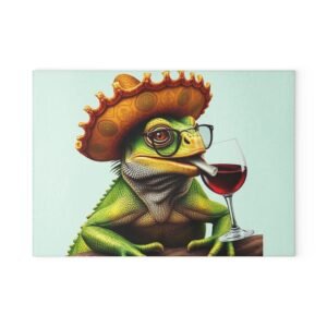 Iguana  Dragon Glass Cutting Board - Unique Kitchen Decor, Perfect Gift for Chefs, Home Cooks, and Housewarmings, Ideal for Birthdays or Holidays