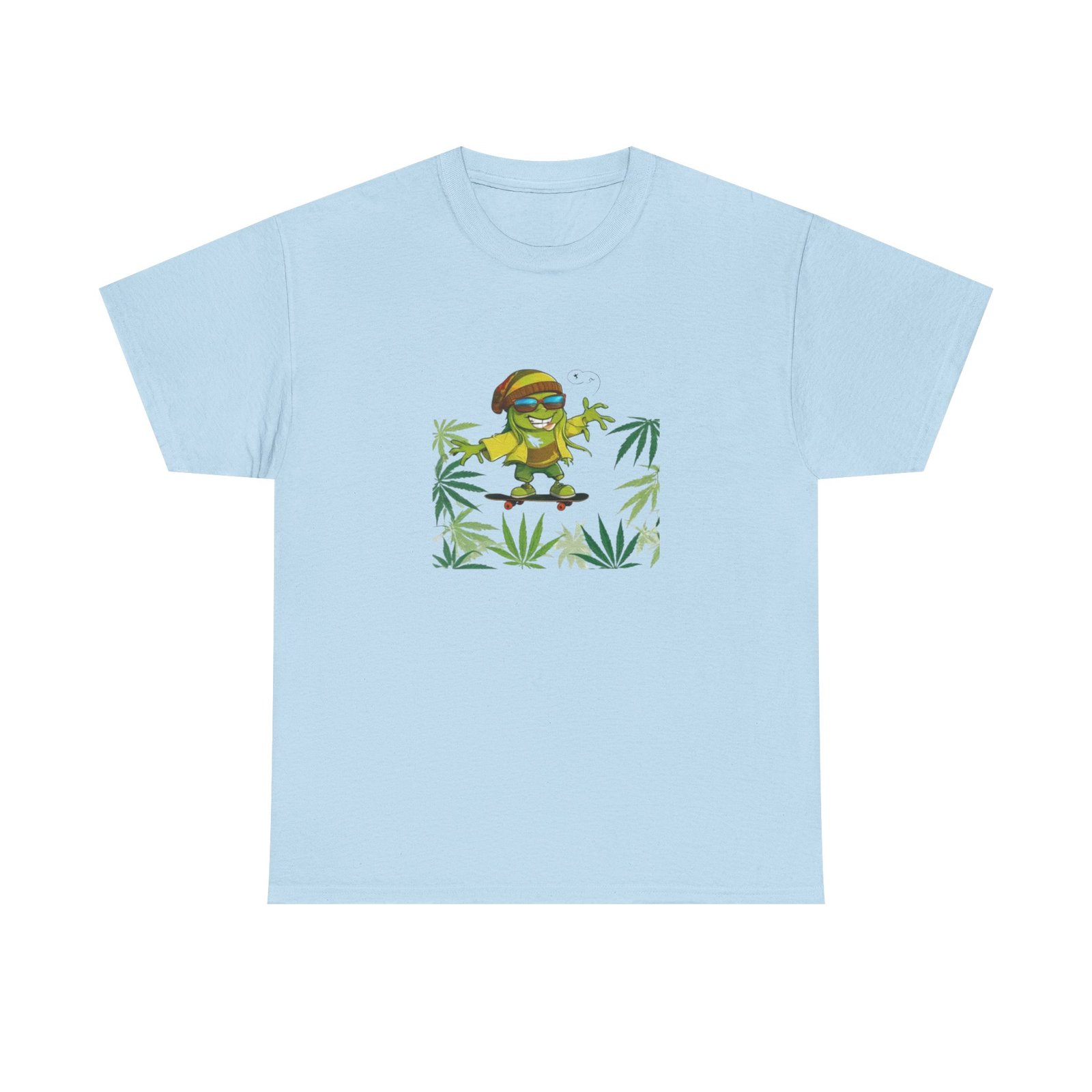 Cannabis Leaves Unisex Heavy Cotton Tee 08 - Image 17
