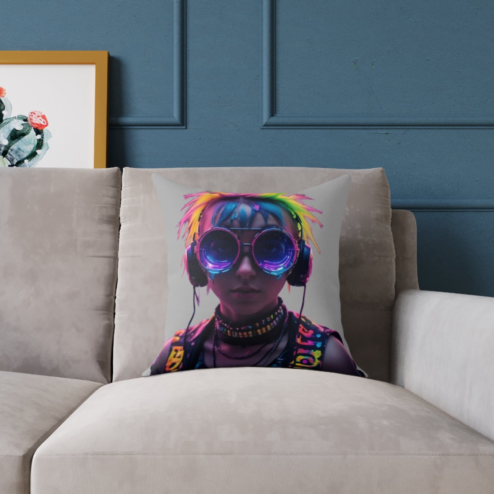 Crazy Square Poly Canvas Pillow - Image 3