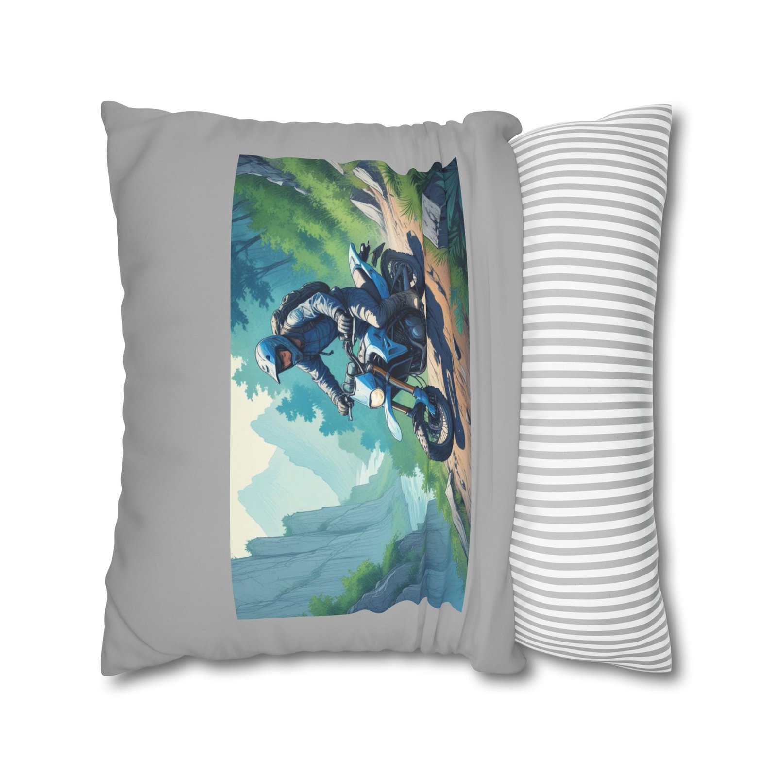 Scrambling Bikes Square Poly Canvas Pillowcase - Image 14