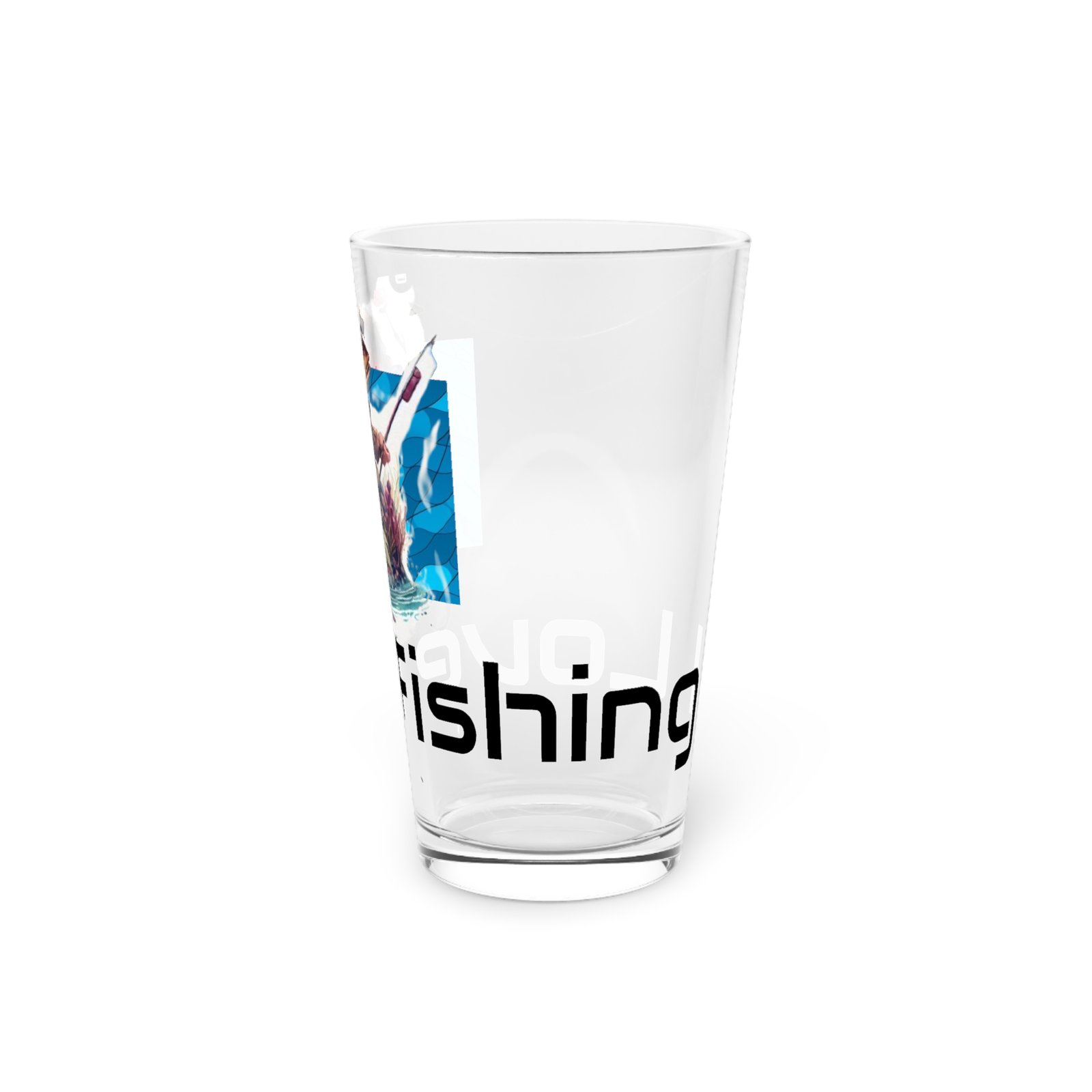 Fish Fishing Water Sports Glass Pint Glass, Unique Beer Glass, Funny Gift for Fisherman, Independence Day Drinkware, Perfect for Summer BBQs - Image 3
