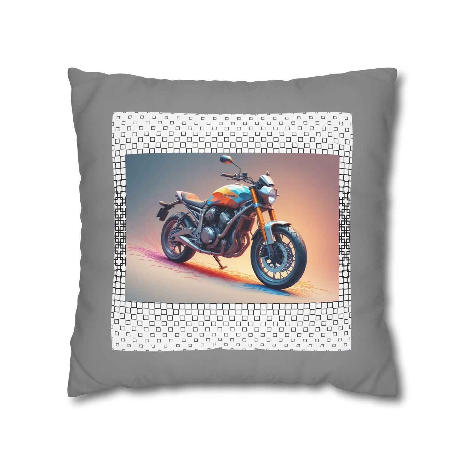 Scrambling Bikes Square Poly Canvas Pillowcase - Image 9