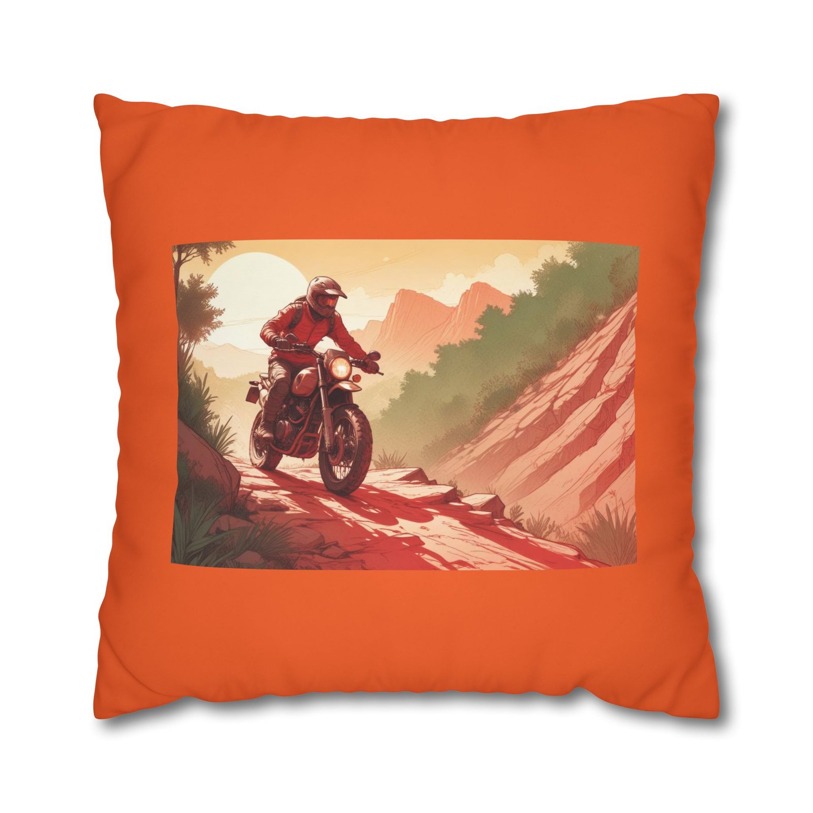 Scrambling Bikes Square Poly Canvas Pillowcase - Image 17