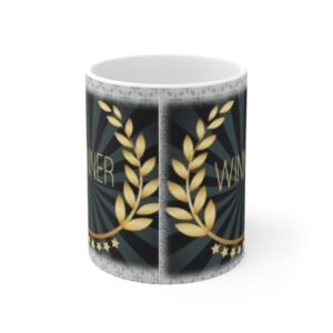Winner Print Ceramic Coffee Cups, 11oz, 15oz