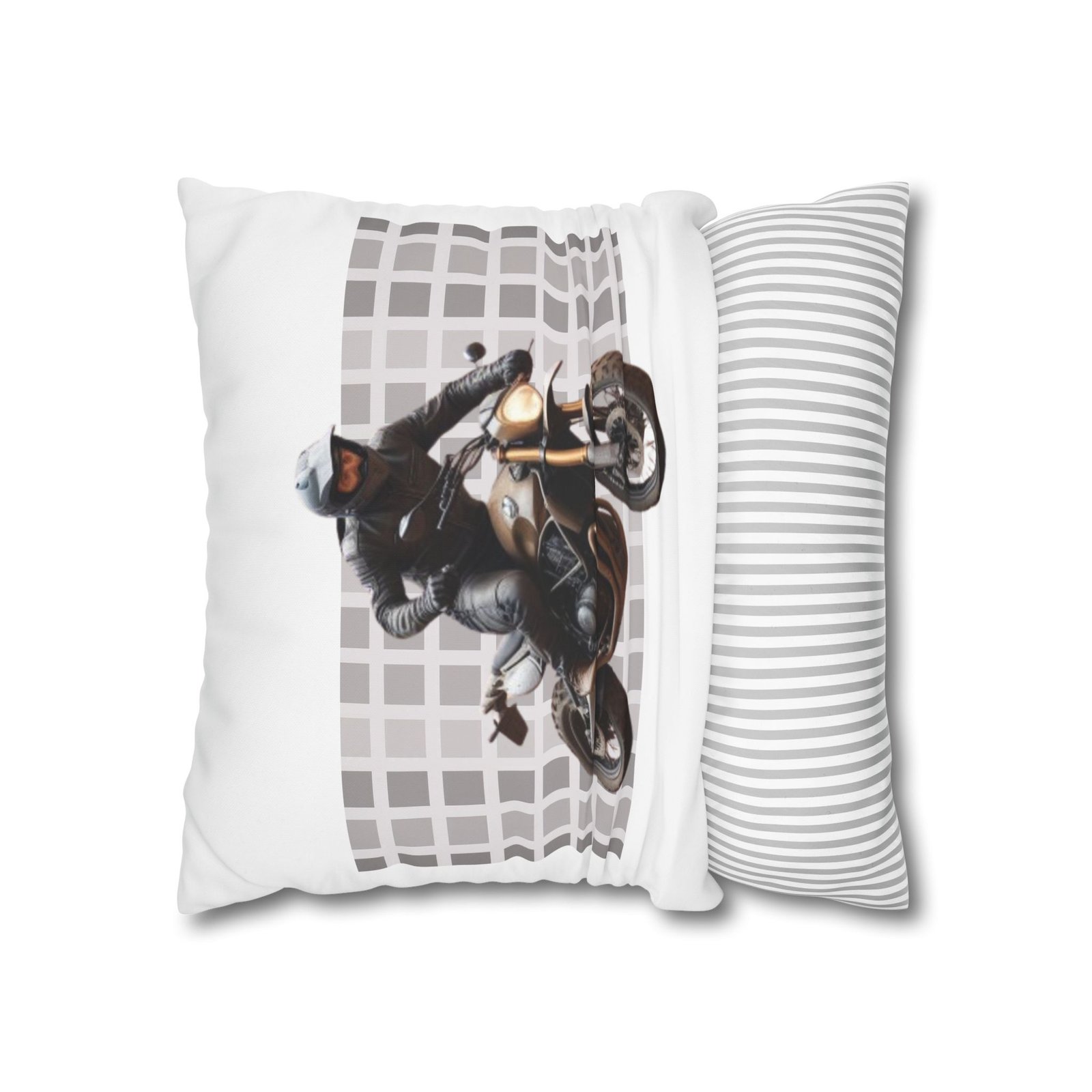 Scrambling Bikes Square Poly Canvas Pillowcase - Image 6