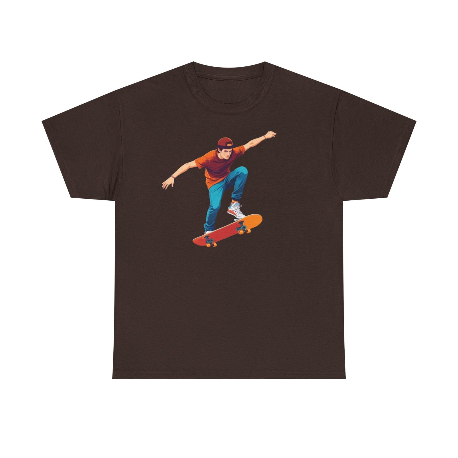 Skateboard Unisex Heavy Cotton Tee - Image 25