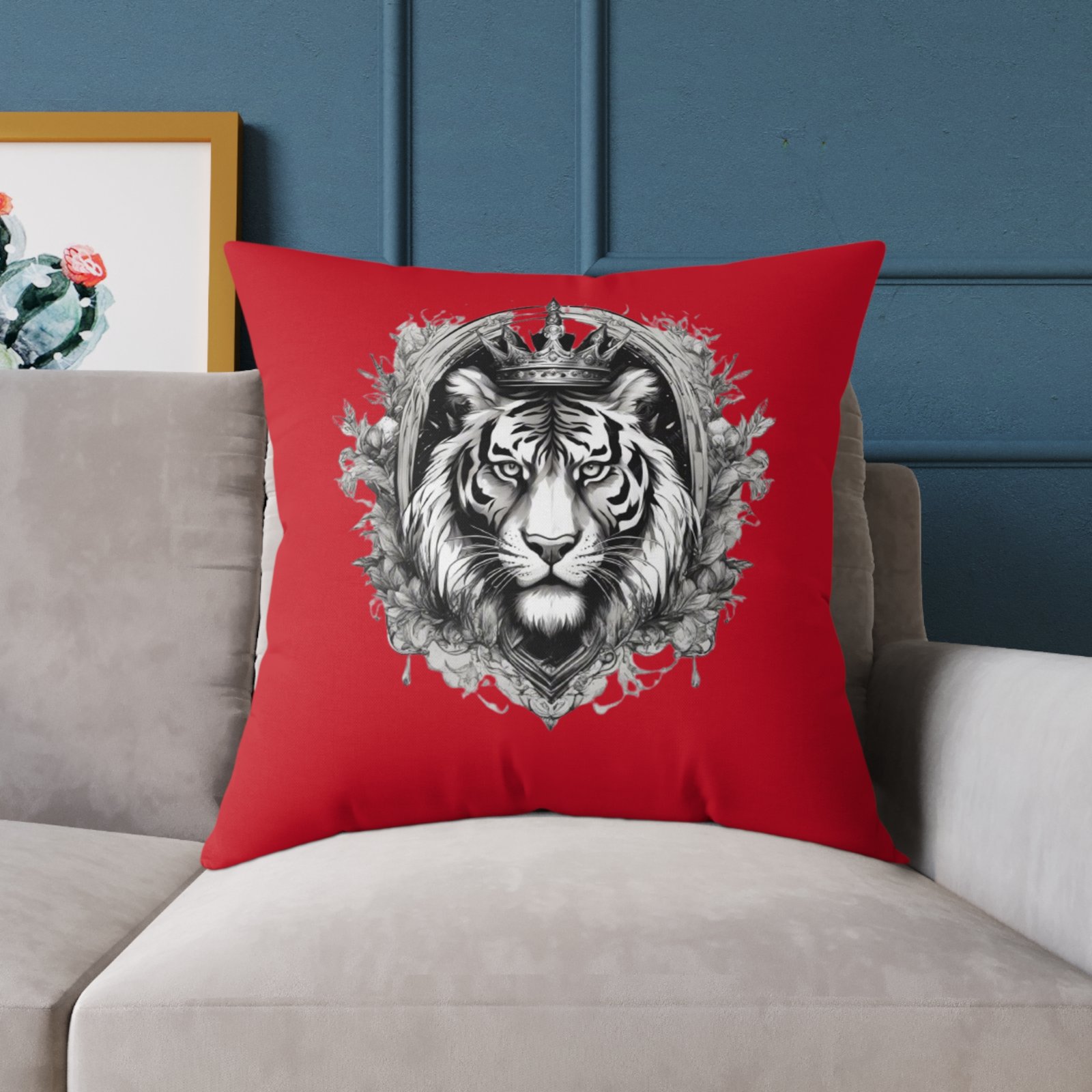 Tiger Square Poly Canvas Pillow - Image 19