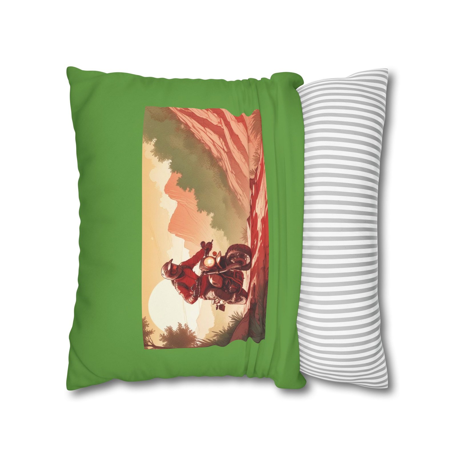 Scrambling Bikes Square Poly Canvas Pillowcase - Image 10