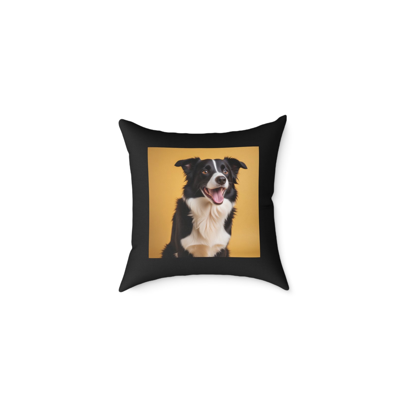 Border Collie Dog Pet Puppy Cushion .Square Poly Canvas Pillow 08