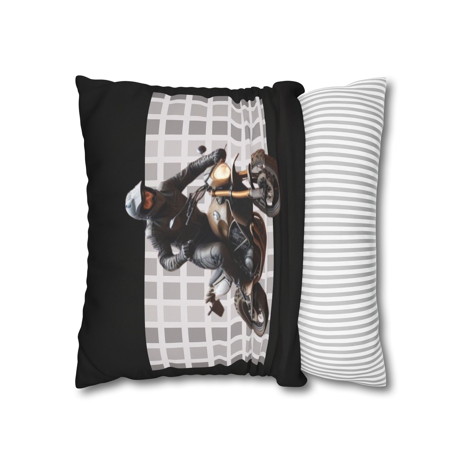Scrambling Bikes Square Poly Canvas Pillowcase - Image 6