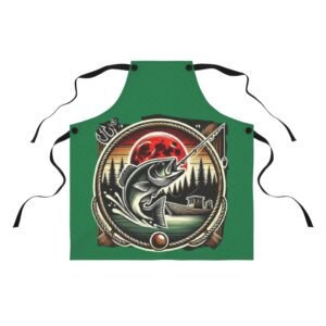 Fishing Enthusiast Apron - Go Fishing Kitchen Gift, BBQ Cooking Gear, Fisherman Accessory, Outdoor Cooking Apron, Unique Gift for Anglers