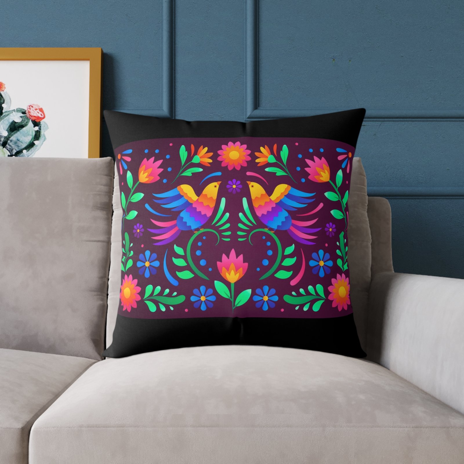 Mexico Square Poly Canvas Pillow - Image 15