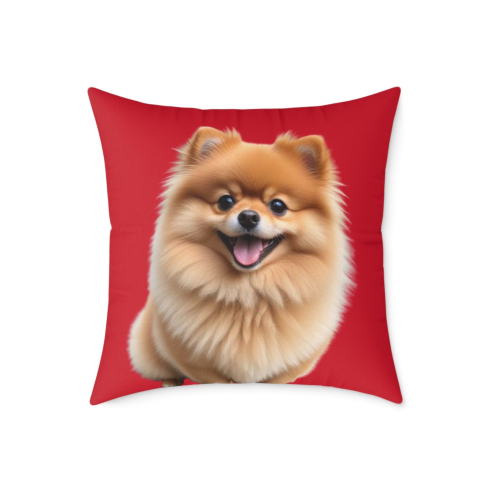 Pomeranian Dog Square Poly Canvas Pillow - Image 13