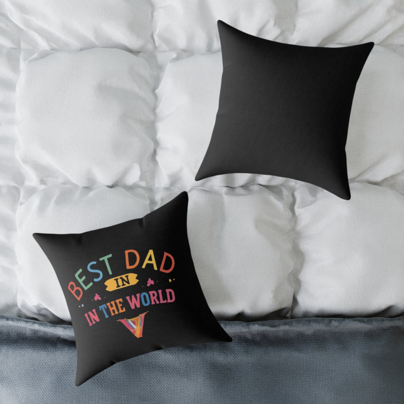 Best Dad Square Poly Canvas Pillow - Image 8