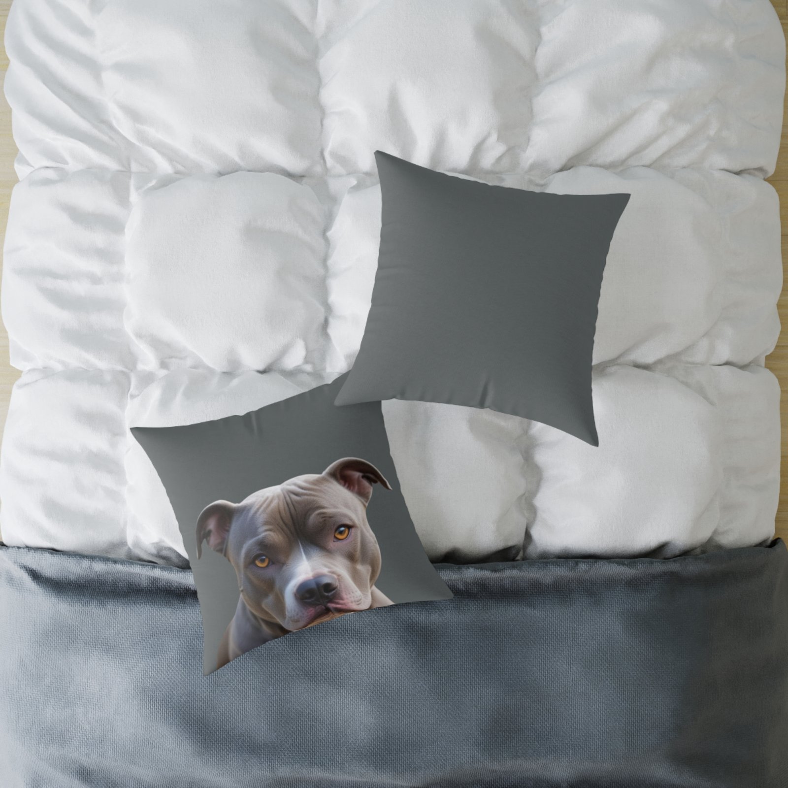 Staffordshire Bull Terrier Square Poly Canvas Pillow - Image 12
