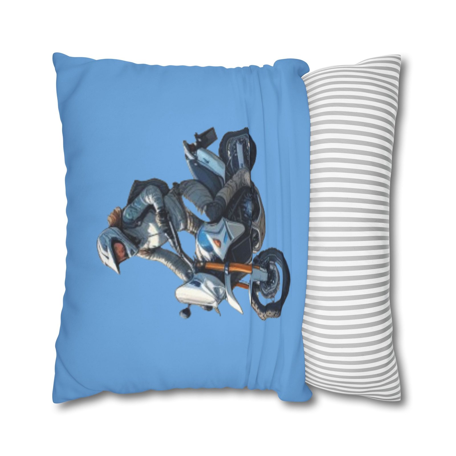 Scrambling Bikes Square Poly Canvas Pillowcase - Image 18