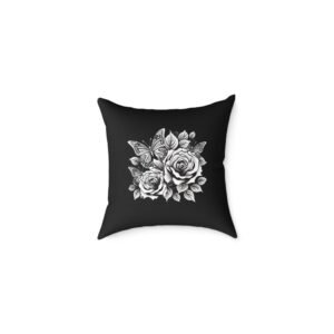 Butterfly Square Poly Canvas Pillow