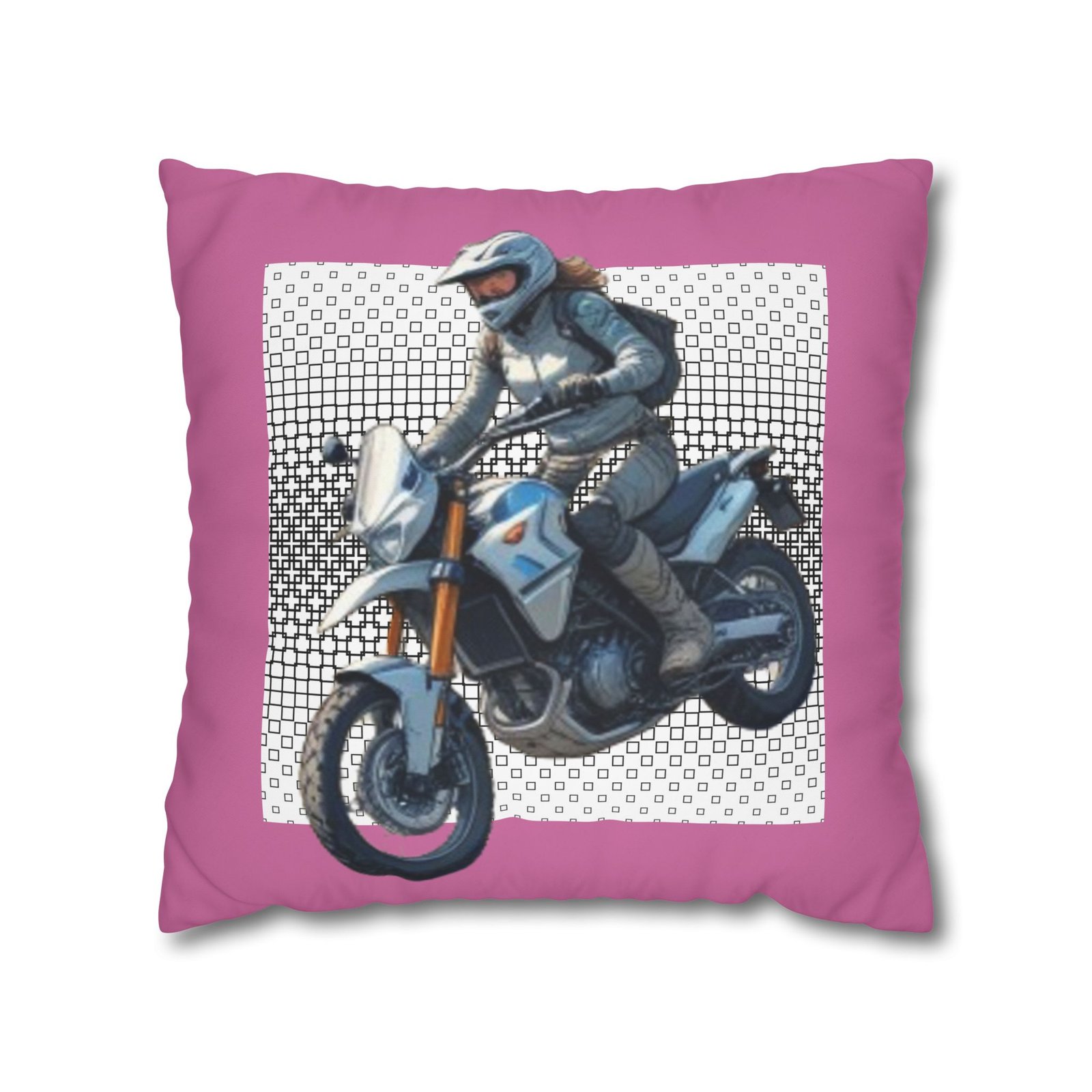 Scrambling Bikes Square Poly Canvas Pillowcase - Image 9