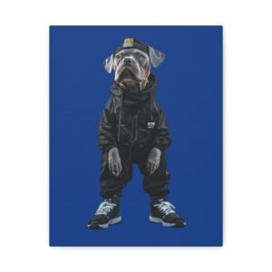 Gangster Dog Art Canvas Print - Modern Home Decor